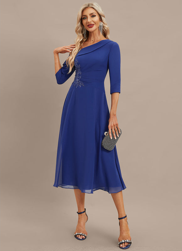 Robe Trapèze Saphir Flottant - gallery 4