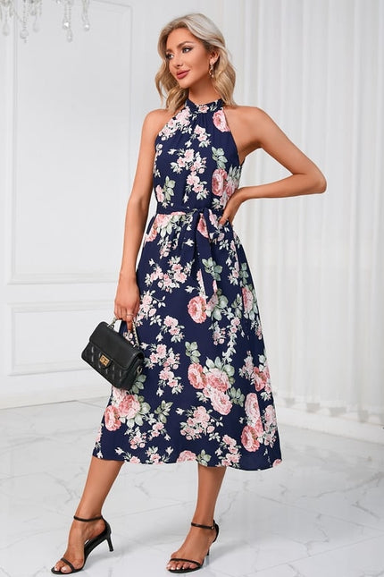 Robe Trapèze Élégance Tropicale - gallery 9