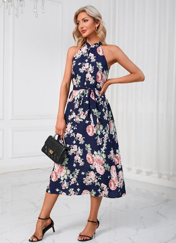 Robe Trapèze Élégance Tropicale - gallery 9