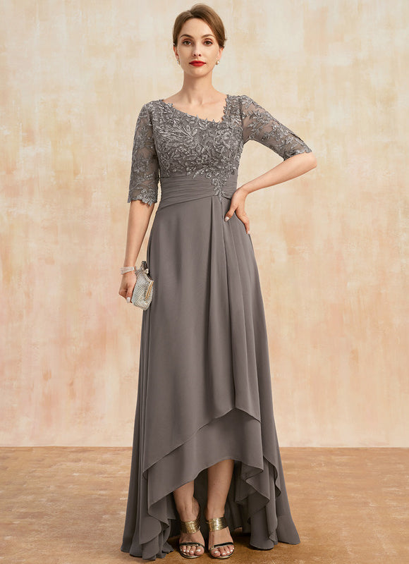 Robe Trapèze Gris Élégant - gallery 2