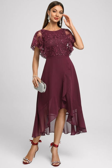 Robe Trapèze Velours Ambré