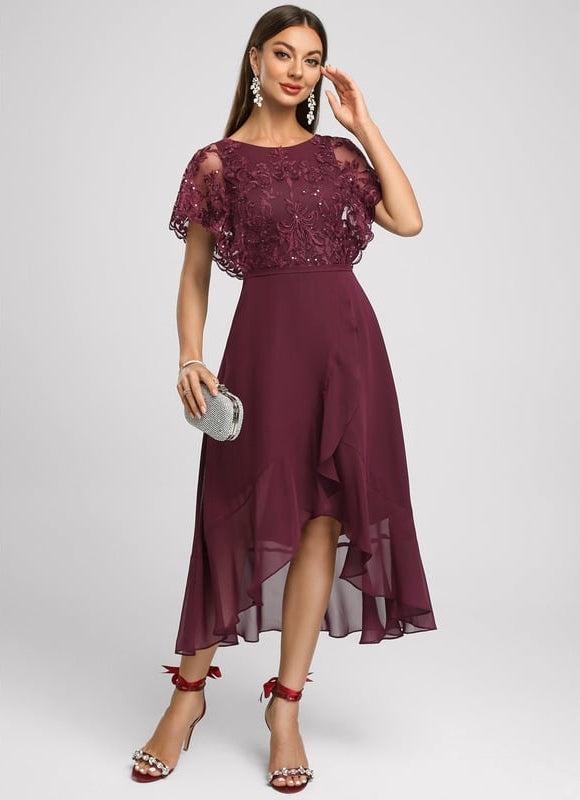 Robe Trapèze Velours Ambré