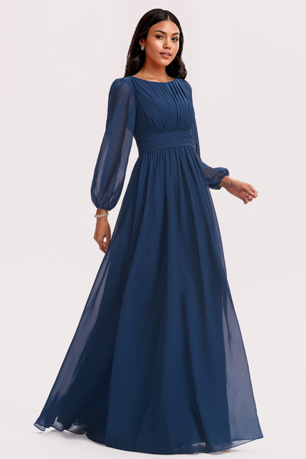 Robe Trapèze Élégance Aquatique - gallery 1