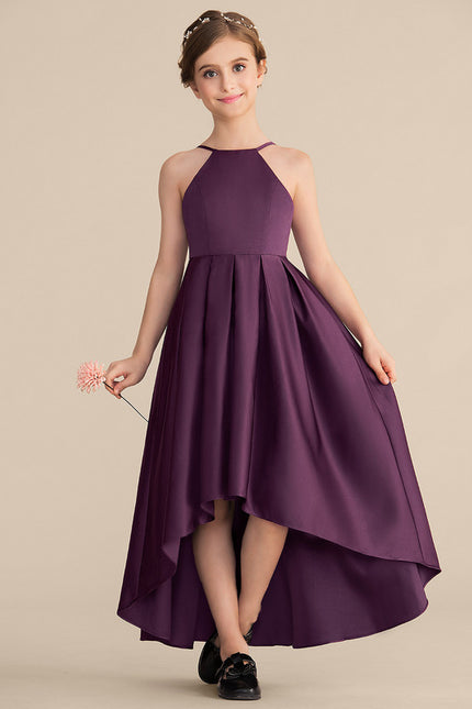 Robe Trapèze Satin Bleuté Élégante