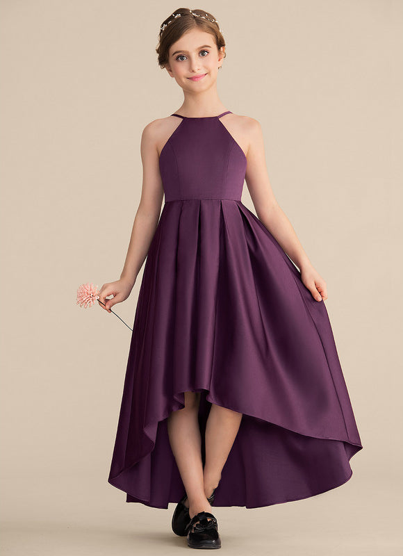 Robe Trapèze Satin Bleuté Élégante