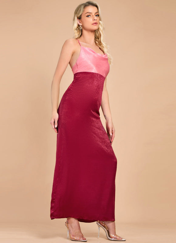 Robe Trapèze Rose Rubis - gallery 4