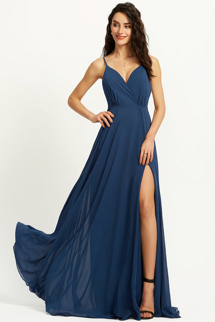Robe Trapèze Velours Céleste