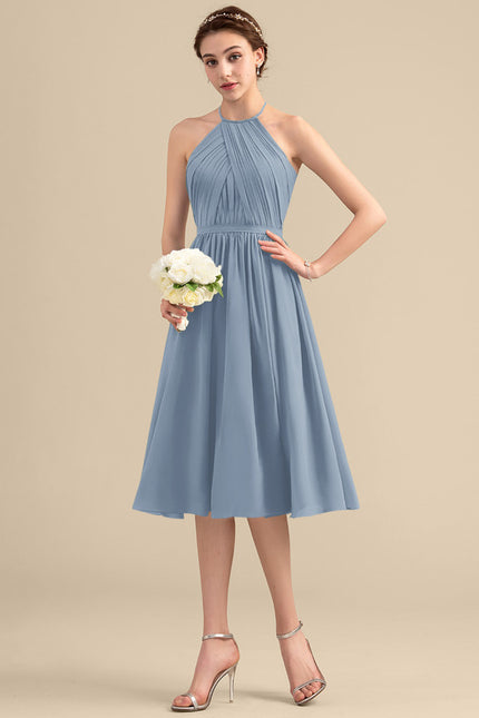 Robe Trapèze Bleu Nuage - gallery 3