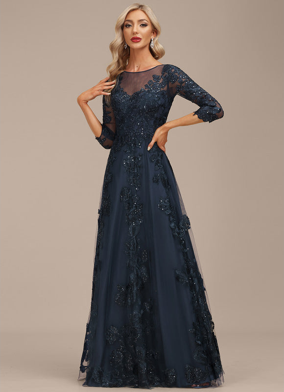 Robe Trapèze Éclat Bleu Nuit - gallery 5
