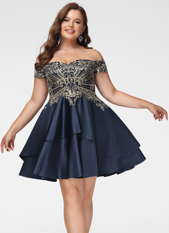 Robe Trapèze Satinée Ébène - gallery 6