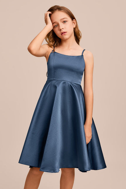 Robe Trapèze Satin Vert Tendre - gallery 3