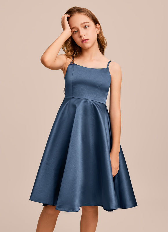 Robe Trapèze Satin Vert Tendre - gallery 3