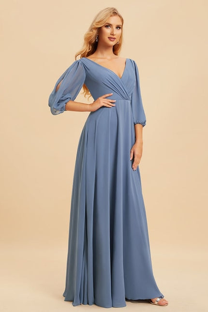 Robe Trapèze Mousseline Fendue - gallery 2