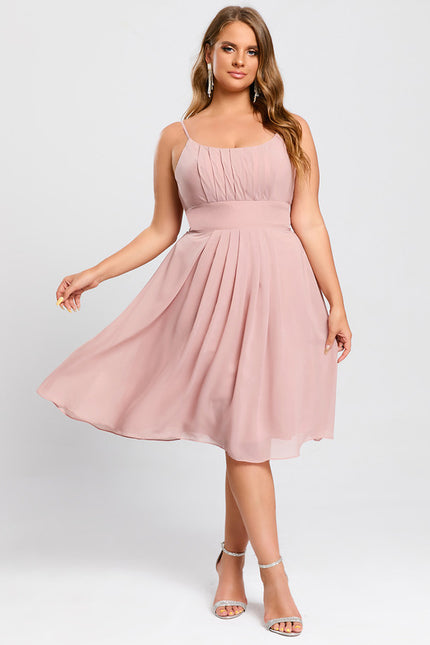 Robe Trapèze Élégance Rose - gallery 8
