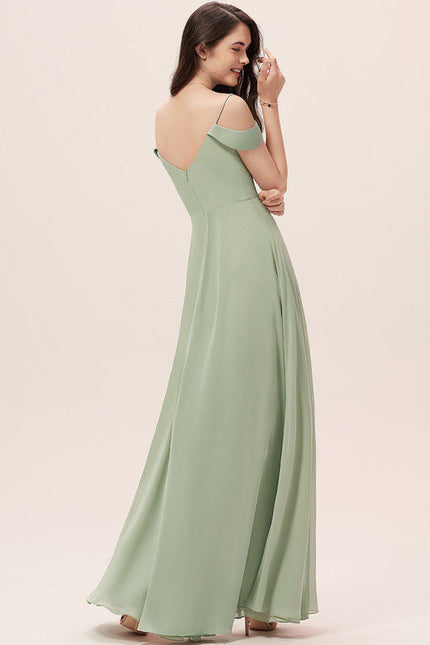 Robe Trapèze Longue Beige Élégante - gallery 1