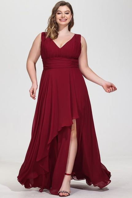 Robe Trapèze Mousseline Fendue - gallery 7