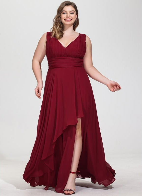 Robe Trapèze Mousseline Fendue - gallery 7