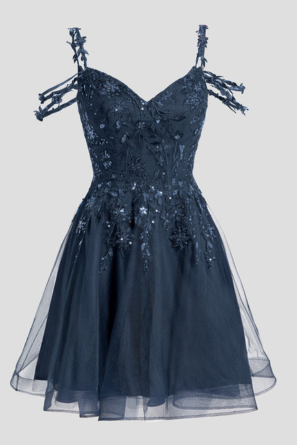 Robe Trapèze Nuit Étoilée Tulle - gallery 1