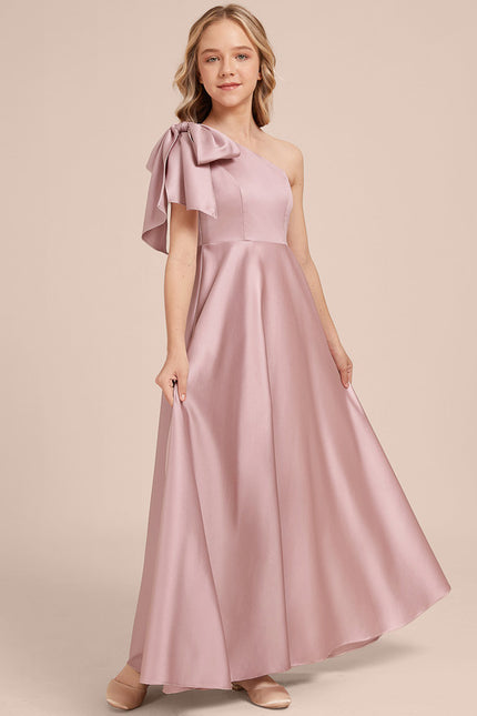 Robe Trapèze Asymétrique Rosée - gallery 4