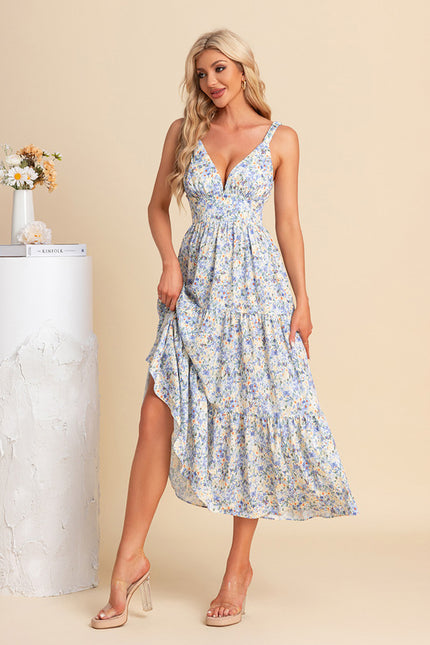 Robe Trapèze Rêve Azur Évasé - gallery 6