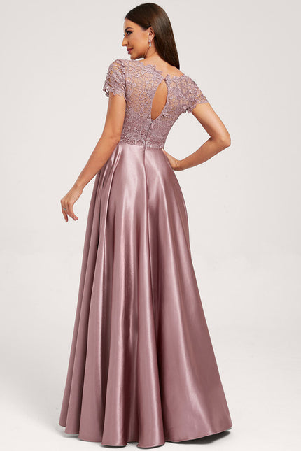 Robe Trapèze Satinée Orchidée - gallery 1