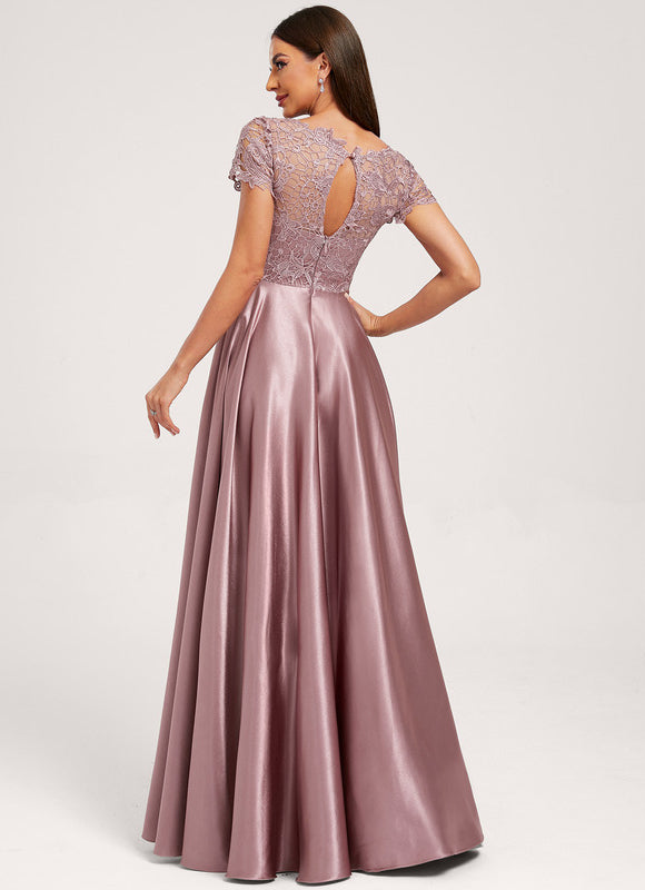 Robe Trapèze Satinée Orchidée - gallery 1