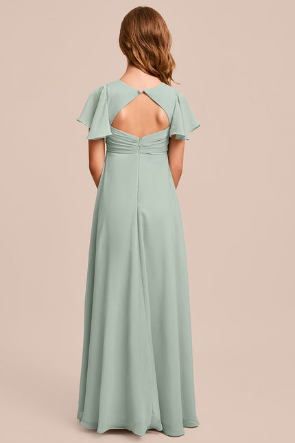 Robe Trapèze Bleu Doux Éclat - gallery 5