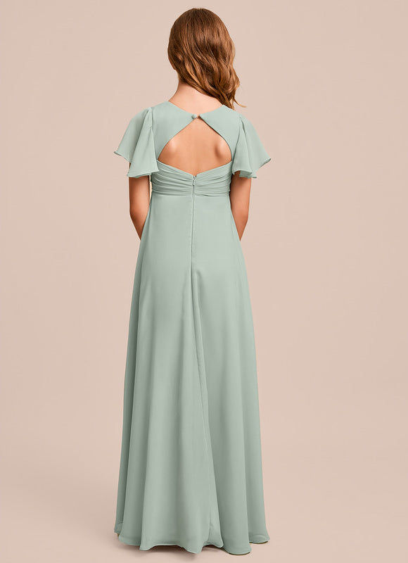 Robe Trapèze Bleu Doux Éclat - gallery 5