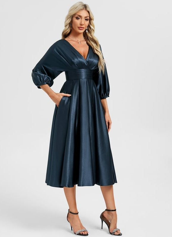 Robe Trapèze Élégance Océanique - gallery 5