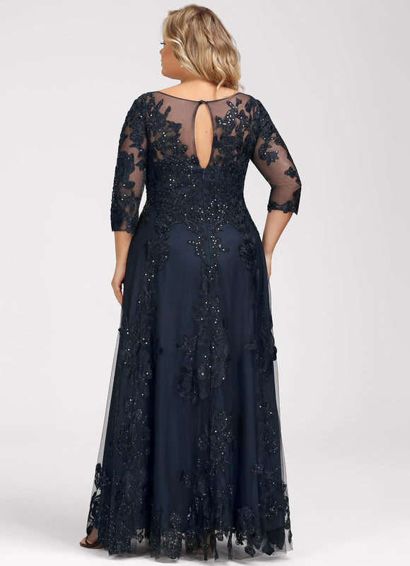 Robe Trapèze Éclat Bleu Nuit - gallery 8