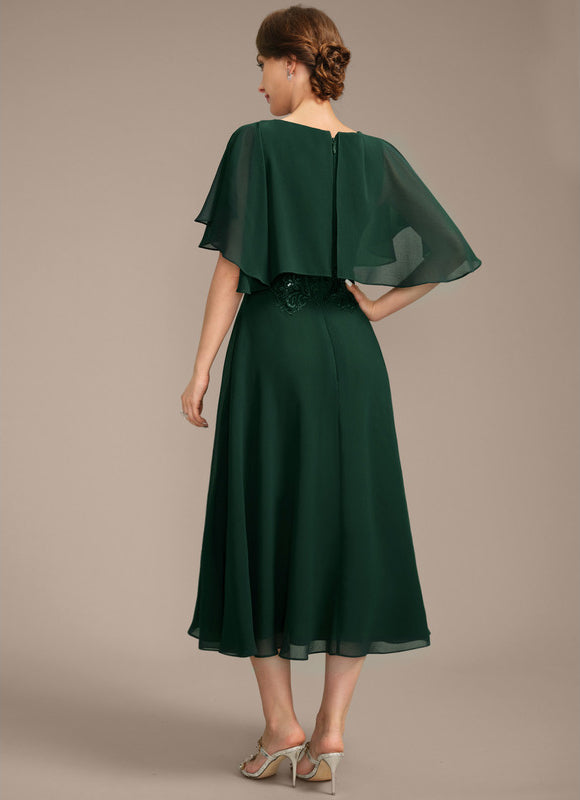 Robe Trapèze Verte Étoile - gallery 6