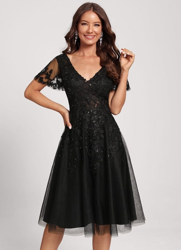 Robe Trapèze Élégance Mystérieuse - gallery 2