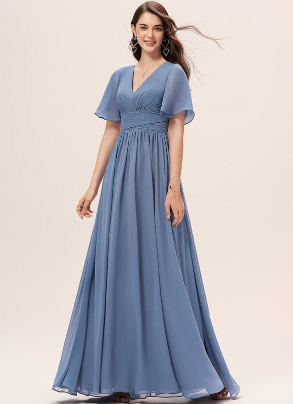 Robe Trapèze Mousseline Fendue