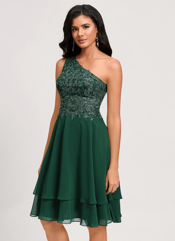 Robe Trapèze Vert Émeraude Chic - gallery 4