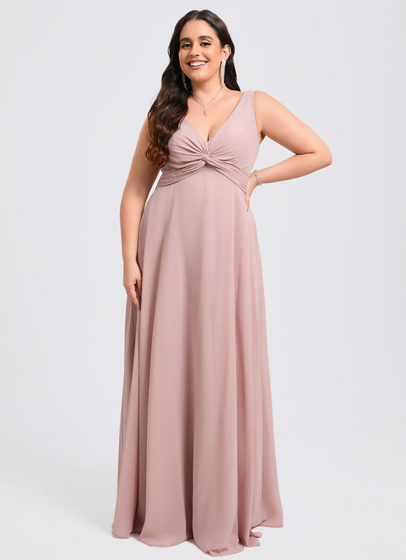 Robe Trapèze Longue Beige Élégante - gallery 8