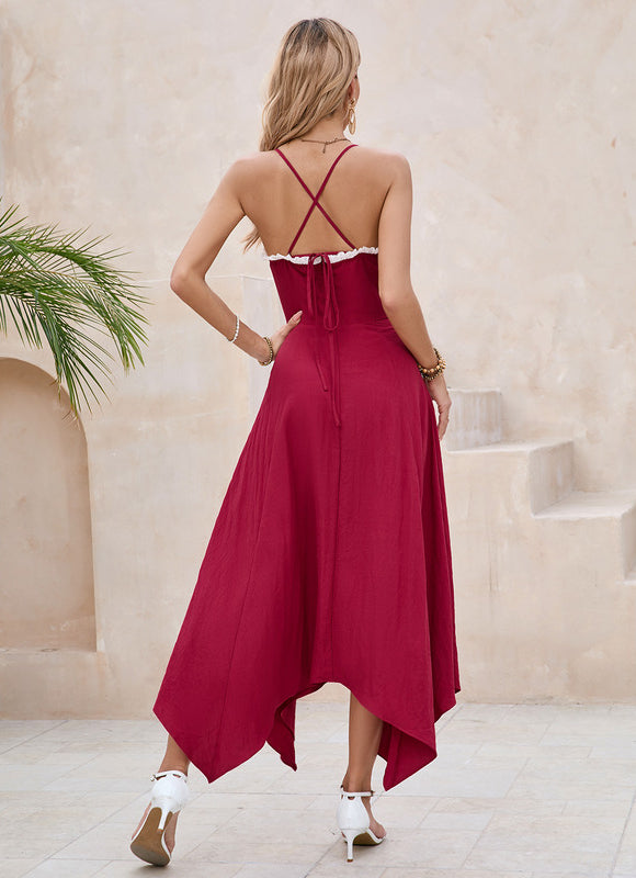 Robe Trapèze Maxi Bordeaux Chic - gallery 4