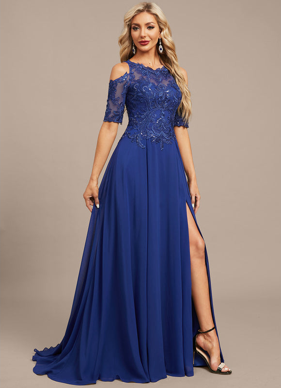 Robe Trapèze Saphir Élégant - gallery 3