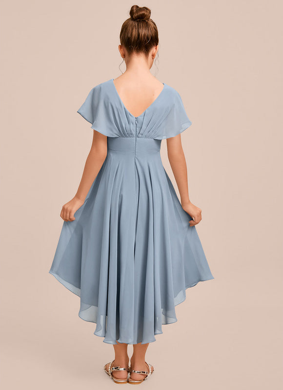 Robe Trapèze Bleu Nuit Flottant - gallery 6