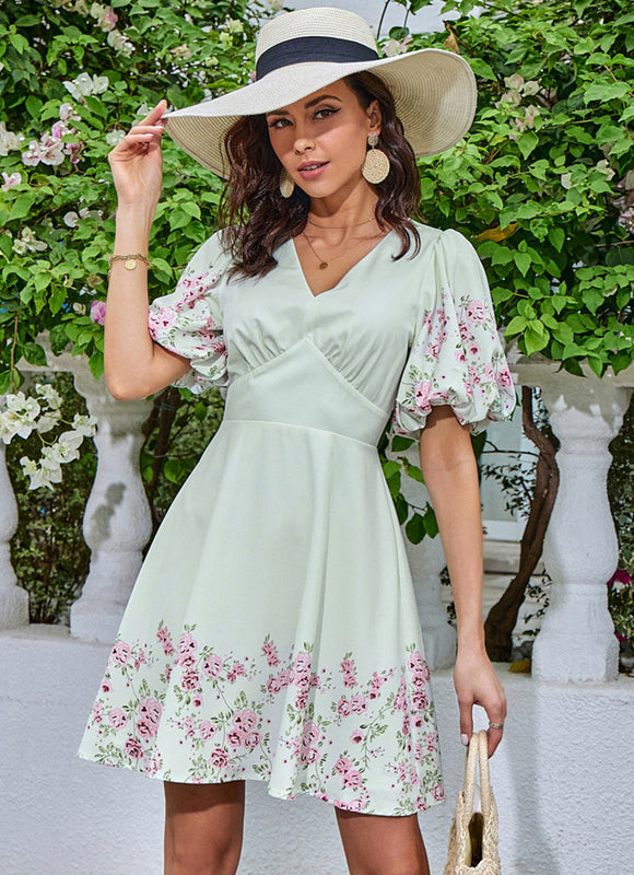 Robe Trapèze Rêve Floral Éthéré