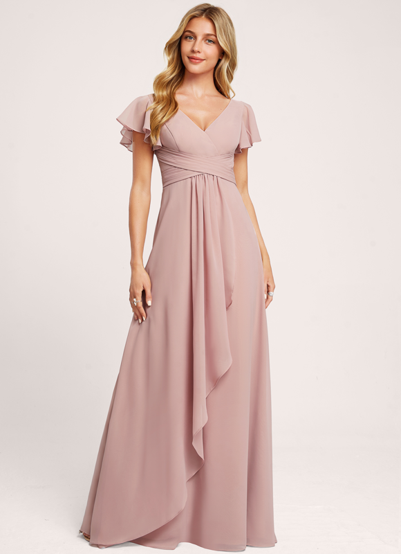 Robe Trapèze Mousseline Fendue
