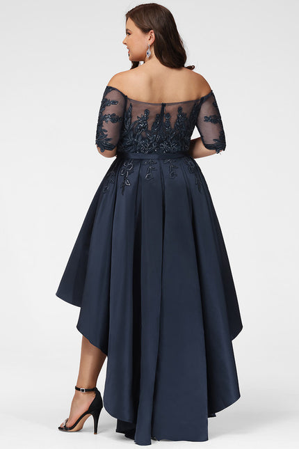 Robe Trapèze Élégance Marine Éclatante - gallery 9