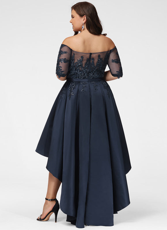 Robe Trapèze Élégance Marine Éclatante - gallery 9
