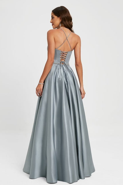 Robe Trapèze Satin Éclat Élégant - gallery 6