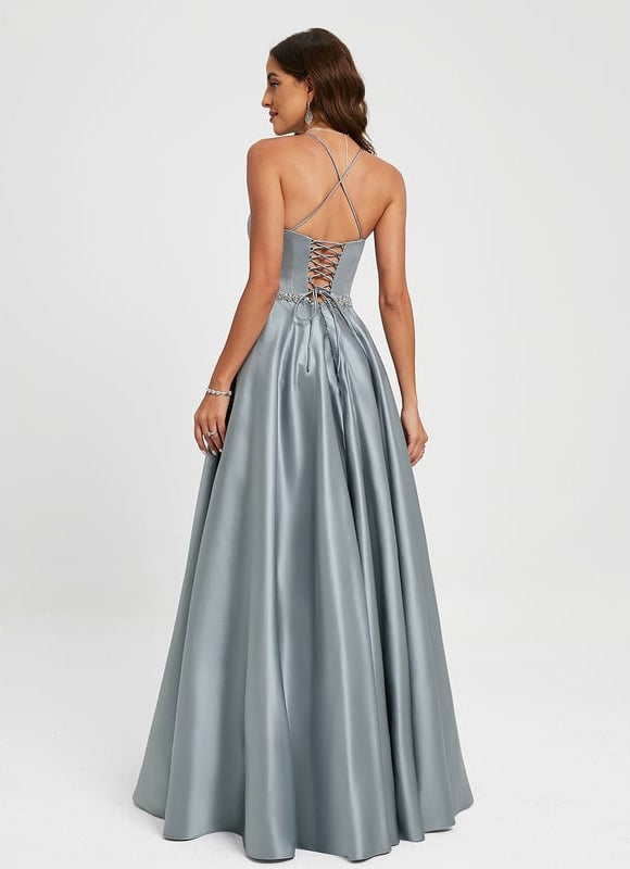 Robe Trapèze Satin Éclat Élégant - gallery 6