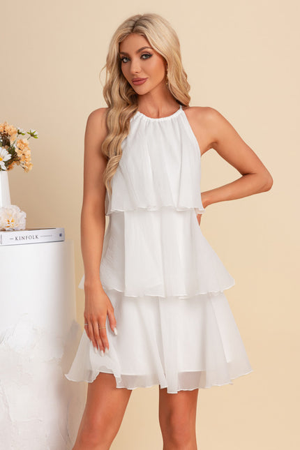 Robe Trapèze Halter Fluidité - gallery 6