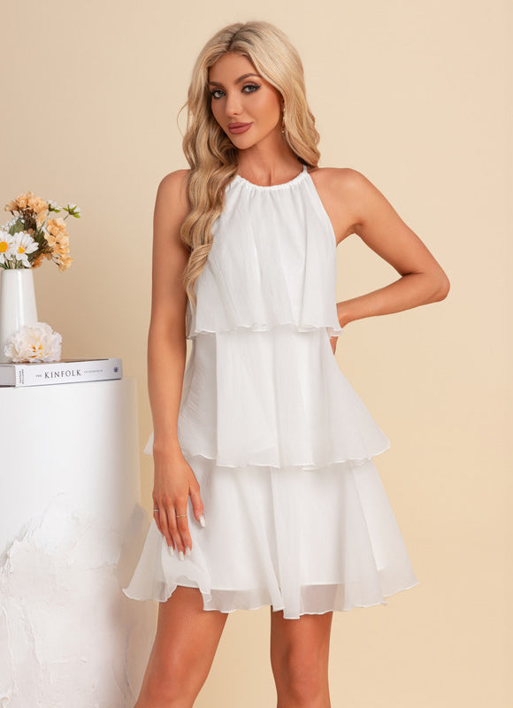 Robe Trapèze Halter Fluidité - gallery 6