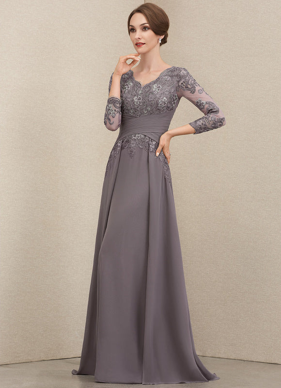 Robe Trapèze Gris Élégance Drapée - gallery 2