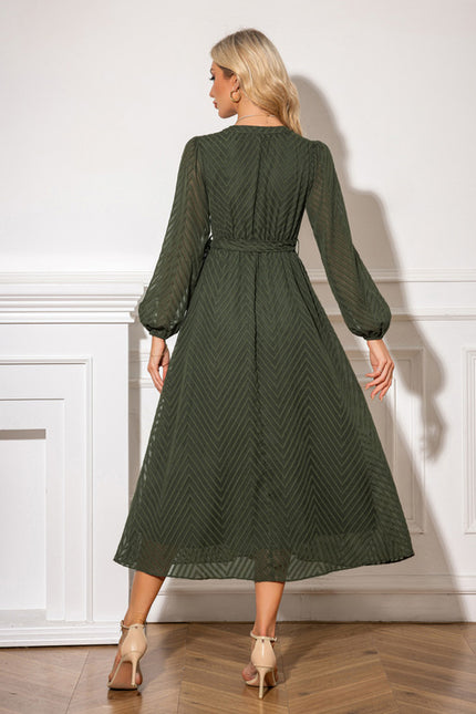 Robe Trapèze Chic Olivâtre - gallery 1