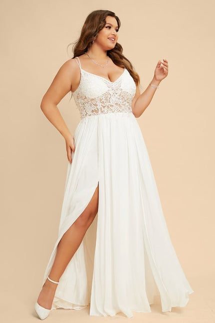 Robe Trapèze Blanche Dentelle Et Perles - gallery 8
