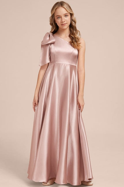 Robe Trapèze Satinée Rose Poudré - gallery 6